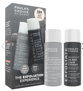 Pre orden: Paula's Choice The Exfoliation Experience Kit with 2% BHA + 6% Mandelic Acid AHA