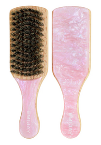 Pre orden: Emi Jay  Mini Boar Bristle Hair Brush in Pink Sugar