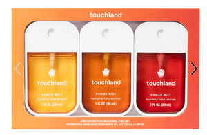 Pre orden: Touchland  Limited Edition Power Mist Hydrating Hand Sanitizer Seasonal Trio Set