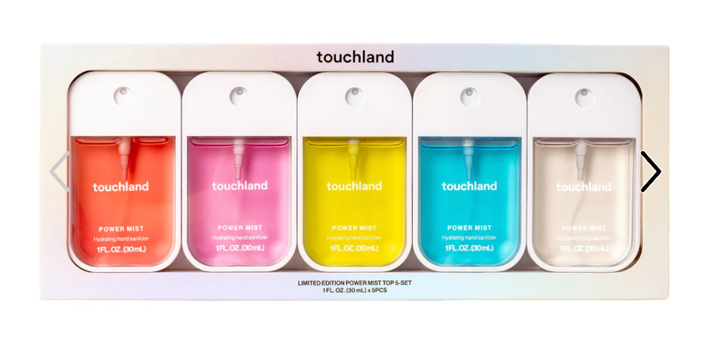 Pre orden: Touchland  Limited Edition Power Mist Hydrating Hand Sanitizer Top 5-Set