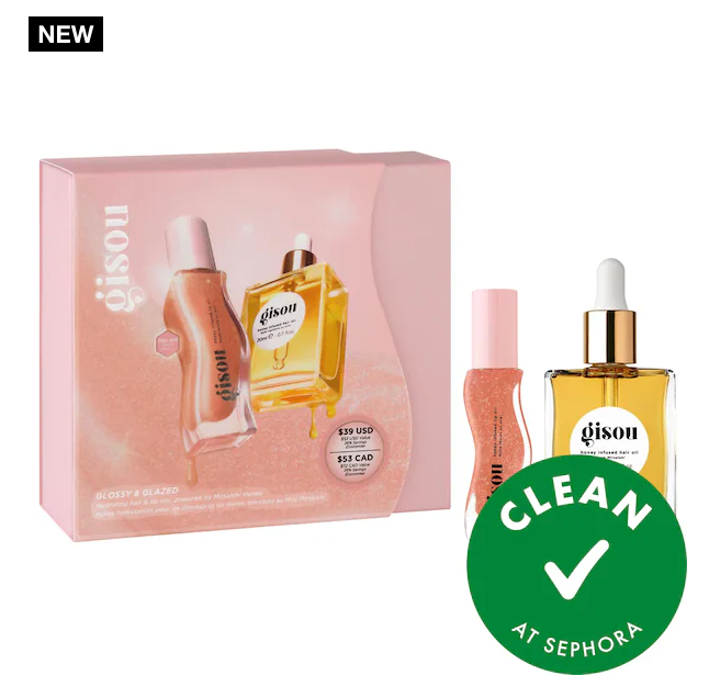 Pre orden: Gisou Glossy & Glazed Hair & Lip Oil Gift Set