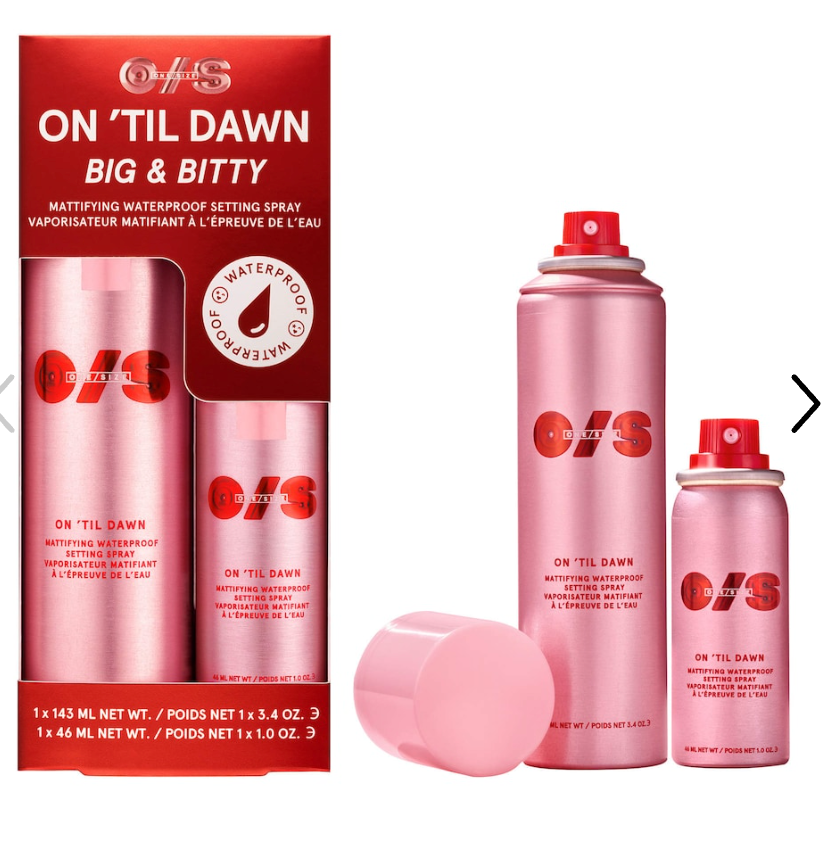 Pre orden: ONE/SIZE by Patrick Starrr  On 'Til Dawn Mattifying Waterproof Setting Spray Big & Bitty Duo