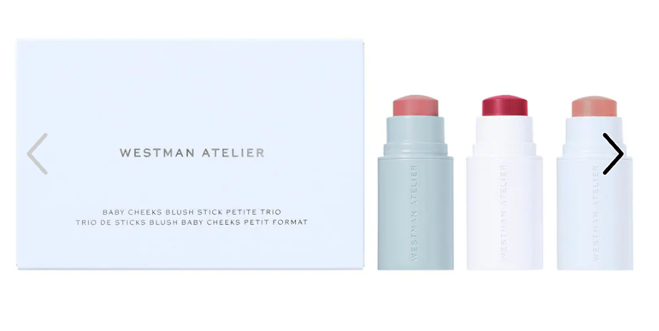 Pre orden: Westman Atelier  Mini Baby Cheeks Lip + Cheek Cream Blush Stick Trio Gift Set