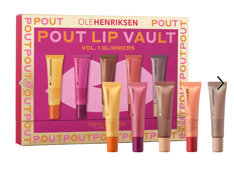Pre orden: OLEHENRIKSEN  Pout Preserve Peptide Lip Treatment Glimmer Vault Vol. 1