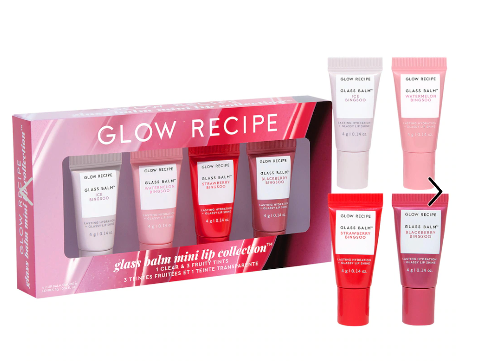 Pre orden: Glow Recipe  Mini Glass Balm Lip Collection Gift Set