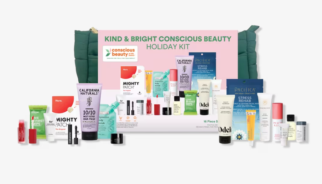 Pre orden: Beauty Finds by ULTA Beauty   Kind & Bright Conscious Beauty Holiday Kit
