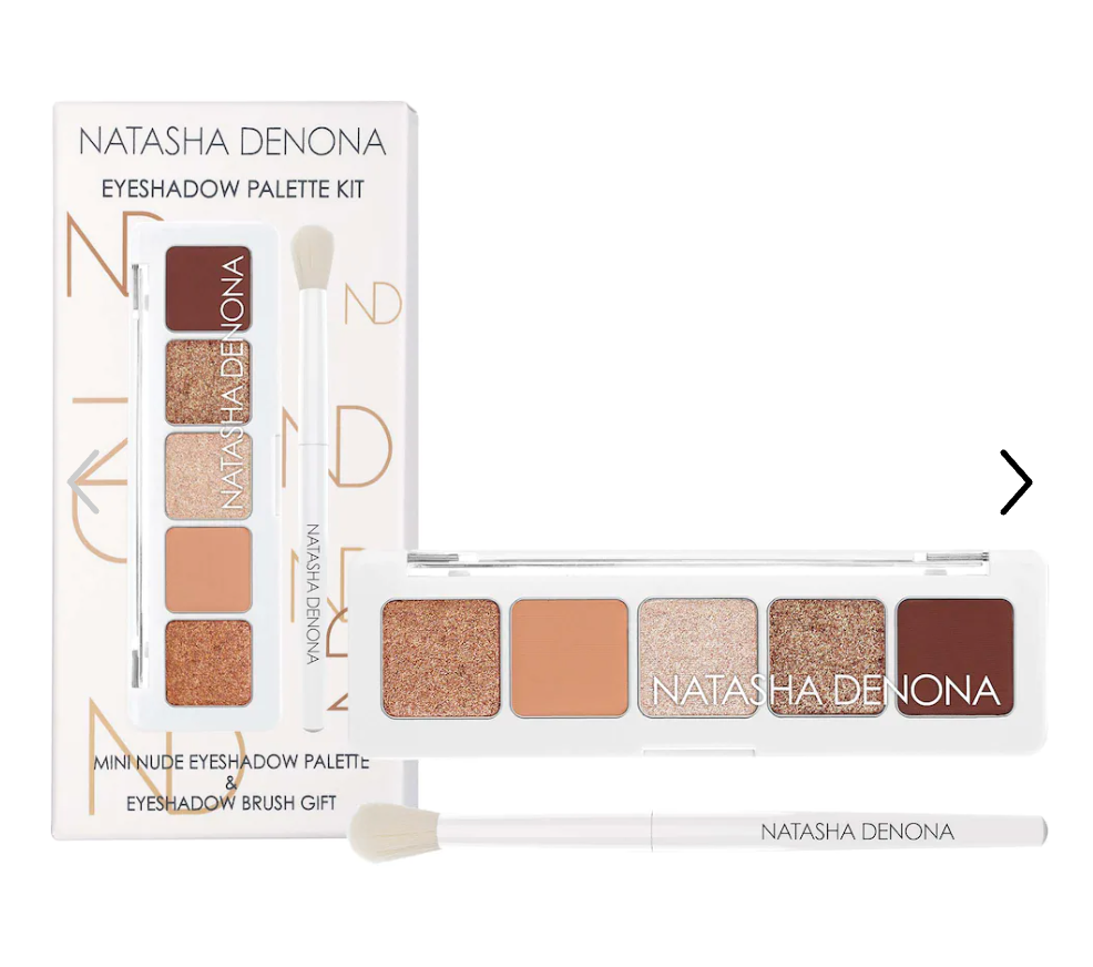 Natasha Denona Mini Nude Eyeshadow Kit - Mini Nude Eyeshadow Palette & Eyeshadow Brush